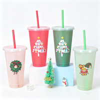 Gobelet magique changeant de couleur au froid, en plastique PP de qualité alimentaire, vente en gros, design personnalisé