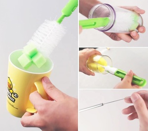 Kit de brosses de nettoyage 6 en <span class=keywords><strong>1</strong></span>, accessoires pour gobelets, bouteille de bébé, pailles, mamelon, jouet de nettoyage pour enfants - Product Image 2