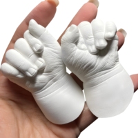 Kit de moulage de mains DIY en argile polymère et alginate, style souvenir d'amour - Sûr pour la peau des bébés