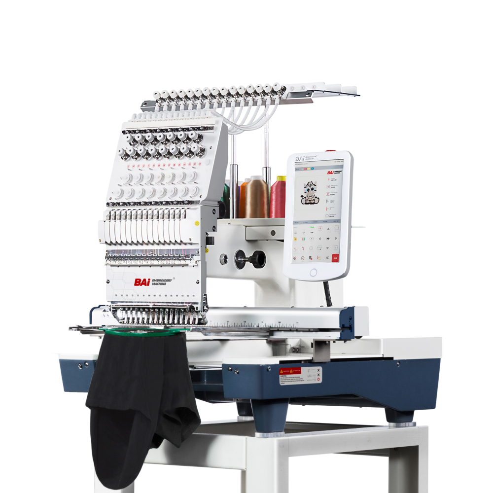 UH1201 single head 12 needles embroidery sewing machine for flat and garment  T-shirt