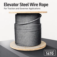 Câble en acier pour ascenseur n° Acier au carbone 70, surface plane, diamètres multiples pour applications de traction et de régulation