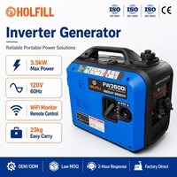 Générateur onduleur 3,5 kW prêt pour l'emploi OEM, 120 V 60 Hz, démarrage par lanceur, moniteur Wi-Fi, compatible parallèle, pour alimentation de secours domestique et camping