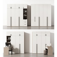 Modern Yatak Odası Genişletilebilir Katlanabilir Büyük Kapasiteli Kitaplık Gardırop Çalışma Masası Entegre Oturma Odası Otel WPC Malzeme Fabrikası