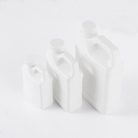 Bouteille HDPE vide de style F avec poignée 250ml 500ml 1L emballage en plastique pour liquide chimique d'encre solvant détergent acétone