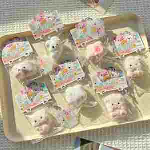 Juguete Blandito al por Mayor <span class=keywords><strong>de</strong></span> TPR <span class=keywords><strong>de</strong></span> Grado Alimenticio, Pequeño Oso Animal, Perro West Highland White Terrier, Colgante, Juguetes Antiestrés para Apretar - Product Image 1