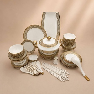 Service de Table Luxe en Porcelaine Tendre Résistante aux Rayures, Vaisselle Haut de Gamme pour Mariages, Banquets et Restaurants Gastronomiques - Product Image 3
