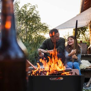 Brasero de camping de haute qualité en acier au carbone, foyer portable pliable, gril barbecue, anneau de foyer à bois - Product Image 5