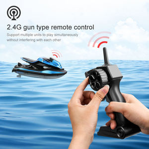 Bateau télécommandé S9 2.4G, <span class=keywords><strong>jet</strong></span> <span class=keywords><strong>ski</strong></span> électrique, moto aquatique, jouet, modèle télécommandé 1/14, double moteur, télécommande verte, bateau à moteur télécommandé, yacht - Product Image 3