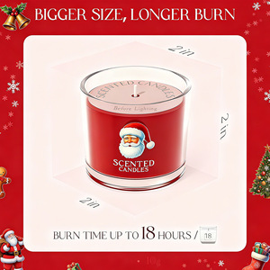 LANJO Christmas Glass Jar Scented <b>Candle</b> Gift <b>Set</b> 3 Pack 100% Soy Wax Aromatherapy <b>Candles</b> Home Bedroom Decor Holiday Birthday - Product Image 6