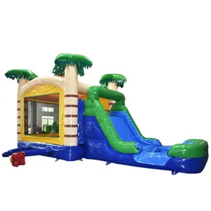 Khu Vực Nhảy Nhiệt Đới Lớn Inflatable Bounce House Combo Với Slide