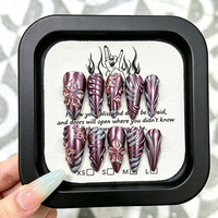 Ongles en gel acrylique souples en gros OEM/ODM, faux ongles à presser, design personnalisé, emballage de luxe de haute qualité pour ongles à presser