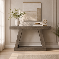 Table de salon contemporaine de 55 pouces avec rangement, console rectangulaire en bois pour l'entrée de la maison