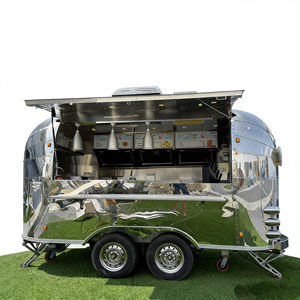 Remorque de restauration professionnelle à finition miroir avec équipement de cuisine intégré, idéale pour la vente de nourriture de rue de style restaurant - Product Image 4