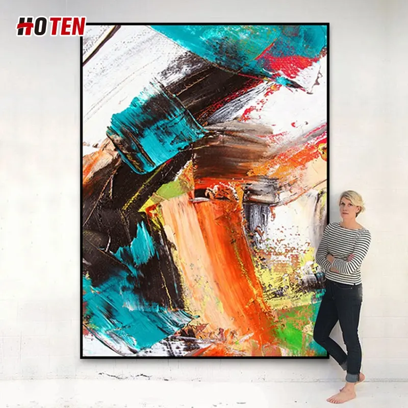 Thick texture palette knife abstract canvas painting home goods oil painting