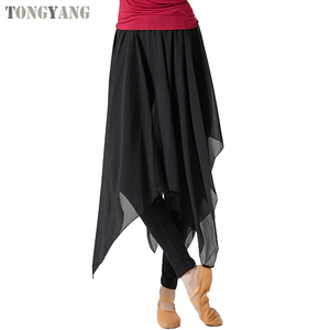 TONGYANG Pantalones de <span class=keywords><strong>baile</strong></span> latino Pantalones de <span class=keywords><strong>baile</strong></span> moderno <span class=keywords><strong>Ropa</strong></span> de entrenamiento de gasa Mujeres Falda de <span class=keywords><strong>baile</strong></span> de ballet Pantalones Falda de columpio clásica - Product Image 1