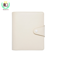 Planificateur A5 en cuir PU blanc à 6 anneaux, classeur, personnalisé, disponible en rose, pour Journal, Logo