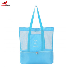 Portable Mesh <b>Bag</b> <b>Large</b> Capacity Wet Dry Separation Washable Waterproof Picnic <b>Beach</b> <b>Bag</b> for Summer Travel RTS Bulk Mixed Order - Product Image 1