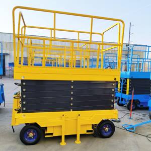 Gunting listrik bergerak Manual 18m 500kg, Platform pengangkat gunting listrik seluler hidrolik - Product Image 4