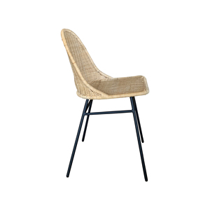HLM56 Nordique Minimaliste Extérieur Jardin Balcon Rotin Café <span class=keywords><strong>Chaise</strong></span> Cadre En Métal Tissé Canne À Manger <span class=keywords><strong>Chaise</strong></span> - Product Image 3