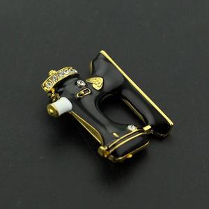 Mode Vintage Chic Legierung Kleiderbügel & Nähmaschine Emaille Brosche Pins für Blazer Tragetaschen Trendy Damen Accessoires - Product Image 5