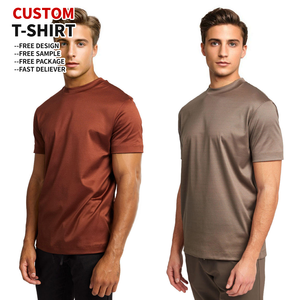 OEM Impresión de peso pesado al por mayor camiseta Premium en blanco liso mercerizado algodón camisetas de alta calidad logotipo personalizado para los hombres camiseta - Product Image 3