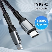 Cable de Carga Rápida 5A para Teléfono Móvil, 100W, Chip E-marker, Antideslizante, para Ordenador IOS e Impresora