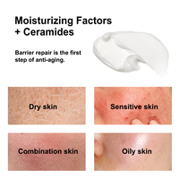 Crème hydratante à la céramide HA, marque privée OEM, réparation de la barrière cutanée, apaisement des rougeurs, crème nourrissante douce pour le visage, formule personnalisée