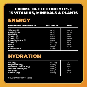 Tabletas Efervescentes de Vitaminas y Minerales de Alta Calidad, Marca Privada, Ricas en Agua y Electrolitos - Product Image 2