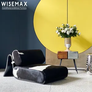 WISEMAX perabotan desainer furnitur kulit asli kursi sofa furnitur ruang tamu kulit sapi tersembunyi sofa sofa set