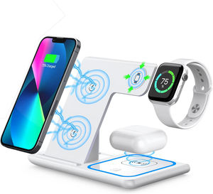 Soporte de carga inalámbrico plegable X455, 15W, velocidad rápida, 3 en 1, para <span class=keywords><strong>iPhone</strong></span>, <span class=keywords><strong>Apple</strong></span> <span class=keywords><strong>Watch</strong></span> - Product Image 3