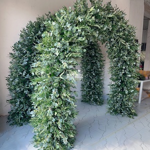 MSFAME Grossiste Grande Arche de Fleurs de Mariage en Soie Florale Verdure Eucalyptus Arches Vertes - Product Image 3