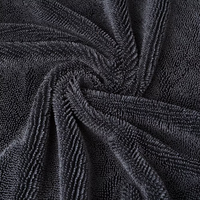 Chiffon de nettoyage et de séchage pour vitres de voiture en microfibre sans bords, serviette douce en tissu tricoté pour le detailing automobile