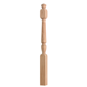 Oem Nhà cung cấp của cao cấp trong nhà rắn sồi đỏ newel bài viết tùy chỉnh chất lượng cao cầu thang bộ phận từ Việt Nam - Product Image 1