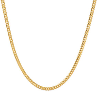 Bijouterie Colliers de mode Chaîne à maillons cubains en or 18K Collier en acier inoxydable Bijouterie Hip Pop Collares Para Mujer