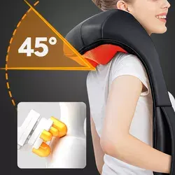 Masajeador eléctrico inteligente de espalda y cuello con calor, masajeador de hombros Shiatsu para aliviar el dolor muscular