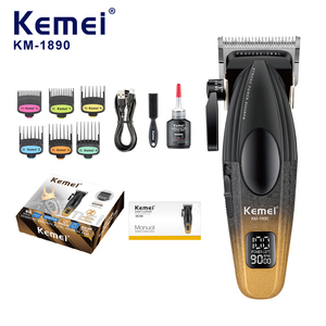 เครื่องตัดผม <span class=keywords><strong>Kemei</strong></span> Km-1890 <span class=keywords><strong>แบ</strong></span><span class=keywords><strong>ต</strong></span><span class=keywords><strong>เต</strong></span>อรี่ 2000mAh แรงสูง มอ<span class=keywords><strong>เต</strong></span>อร์เร็ว 9000 รอบต่อนาที ใบมีดโลหะผสมระดับมืออาชีพ พร้อมอะแดป<span class=keywords><strong>เต</strong></span>อร์ 6 ชิ้น - Product Image 1