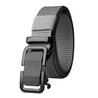 Ceinture en tissu pour homme avec boucle métallique à dégagement rapide, ceinture tactique pour la chasse, la randonnée, les sports de plein air, les loisirs et les sports