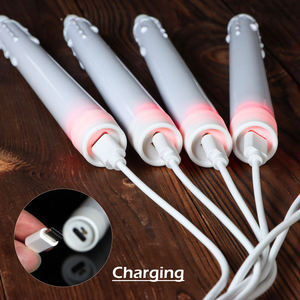 Lot de 6 bougies LED 3D flamme vacillante sans flamme, télécommandées, rechargeables, blanches, pour décoration d'intérieur Halloween - Product Image 5