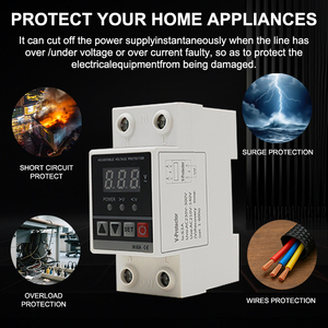 Heyi/asct KP3-V 40A quá áp và bảo vệ điện áp thấp một pha điện áp-hiện tại Bảo vệ cao hiệu quả năng lượng mét - Product Image 5