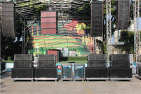 Sistema de Sonido Line Array Profesional T.I Pro Audio LA-2122, Equipo de Sonido de Dos Vías con Doble Altavoz de 12 Pulgadas, Resistente al Agua, con Neodimio