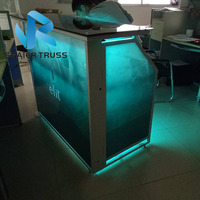 Cabine de DJ en aluminium avec éclairage LED Sgaier, bureau de DJ pliable, équipement de DJ portable à vendre
