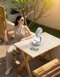 8-Inch Portable <b>Standing</b> <b>Fan</b> Desktop <b>Fan</b> Adjustable Oscillating Cooling <b>Fan</b> Telescopic Electric <b>Fan</b> for Home Office Bedroom - Product Image 4