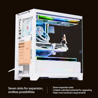 Zeromaster ATX Gaming PC Case High Airflow Tempered Glass ARGB Mid Tower Computer Chassis