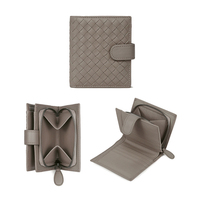 Portefeuille minimaliste pour femmes en cuir véritable, pochette de rangement, classeur de documents, organiseur de portefeuille