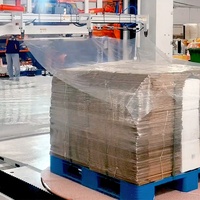 Machine d'emballage automatique de palettes à cinq côtés avec film, machine d'emballage et de cerclage de palettes en PP PET pour la logistique d'entrepôt