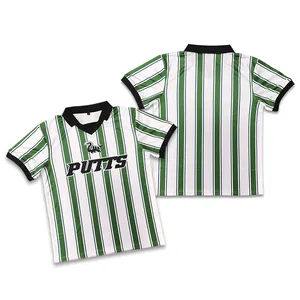 T-shirt de football en gros OEM personnalisé sublimation polyester respirant mode d'équipe maillot de football rétro