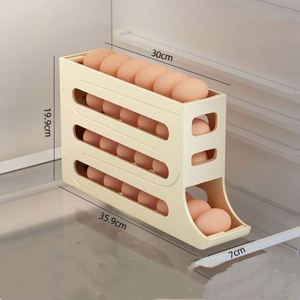 Support à œufs de cuisine, conteneur de rangement pour réfrigérateur, grande capacité, multifonction, en plastique, pour la conservation de la fraîcheur, organisateur d'œufs - Product Image 1