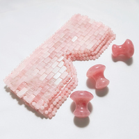 DIY Gems Natural Sleep Anti Aging Facial Rose Quartz Stone Jade Eye Mask