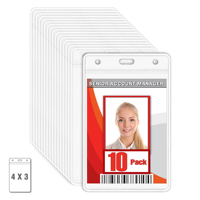Offre Spéciale personnalisé étanche en plastique Pvc pochette transparente ID carte de crédit porte-badge pour les entreprises