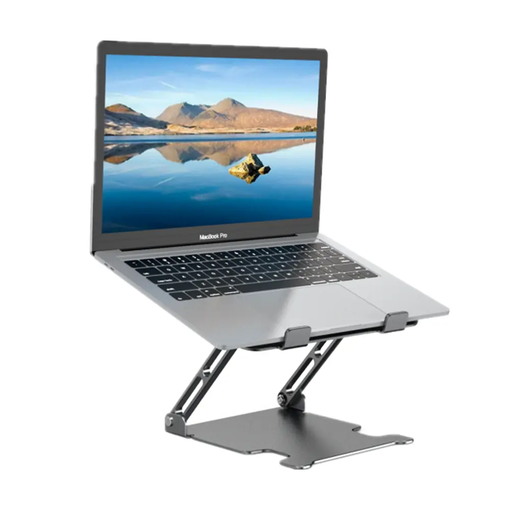 Ergonomic adjustable aluminum alloy laptop stand portable foldable desktop laptop notebook holder for desk